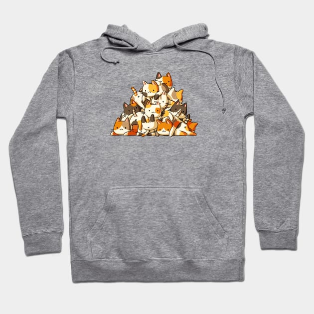 Kitty Pile Hoodie by Extra Ordinary Comics
